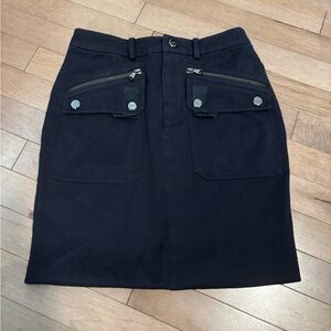 Polo Ralph Lauren Navy Dark Blue Skirt with large zippered pockets and belt loop